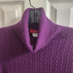 Anne Klein Sport Rich Purple Knit Sweater